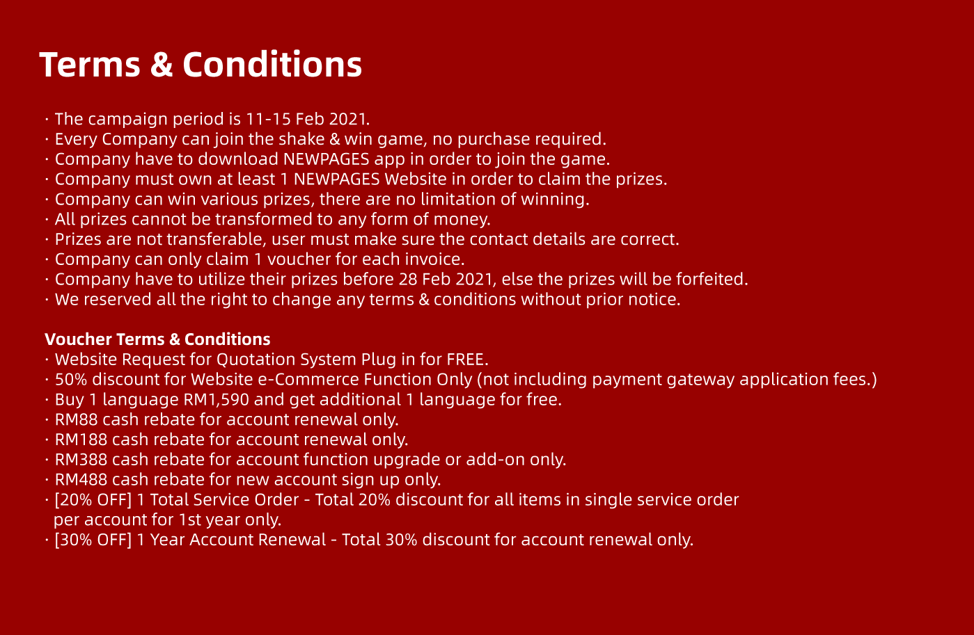 Terms & Conditions